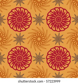 Floral abstract background, seamless repeat pattern