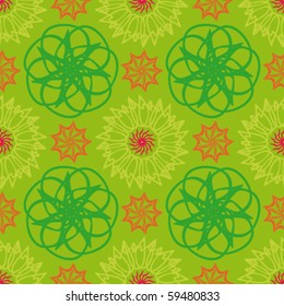 Floral abstract background, seamless repeat pattern
