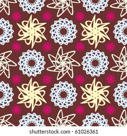 Floral abstract background, seamless repeat pattern