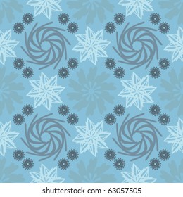Floral abstract background, seamless repeat pattern