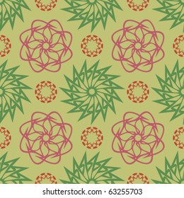 Floral abstract background, seamless repeat pattern