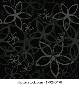 Floral abstract background, seamless. Vector illustration
