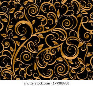 Floral abstract background, seamless. Vector illustration