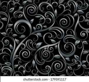 Floral abstract background, seamless. Vector illustration