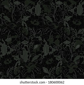 Floral abstract background; seamless. Vector illustration