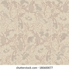 Floral abstract background, seamless. Vector illustration