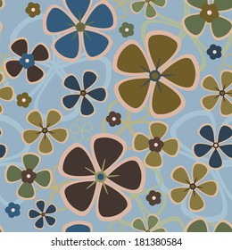 Floral abstract background, seamless. Vector illustration