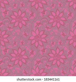 Floral abstract background, seamless. Vector illustration