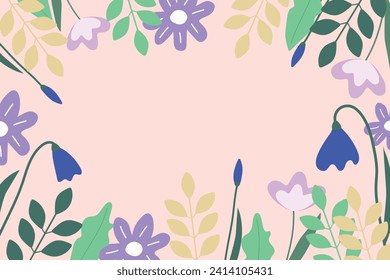 Floral abstract background in soft colors. Background for postcards, covers. Vector.