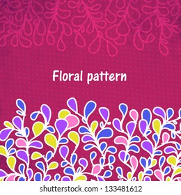 floral abstract background. stylized plants and leaves
