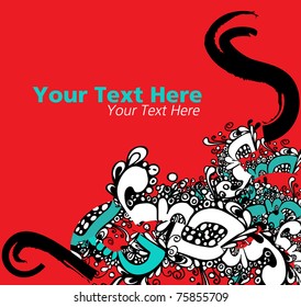 floral abstract background for text