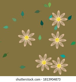 Floral abstract background texture. Seamless flowers pattern.