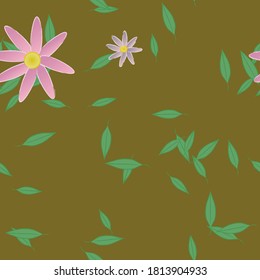 Floral abstract background texture. Seamless flowers pattern.