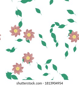 Floral abstract background texture. Seamless flowers pattern.