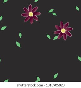 Floral abstract background texture. Seamless flowers pattern.