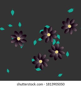 Floral abstract background texture. Seamless flowers pattern.