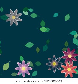 Textura de fondo floral abstracta. Patrón de flores sin foco.