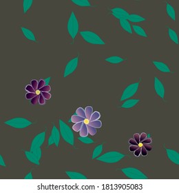Floral abstract background texture. Seamless flowers pattern.
