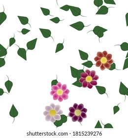 Floral abstract background texture. Seamless flowers pattern.