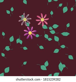 Floral abstract background texture. Seamless flowers pattern.