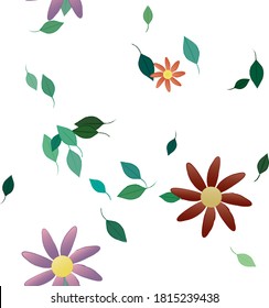 Floral abstract background texture. Seamless flowers pattern.