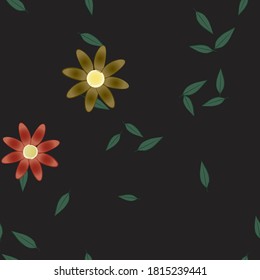 Floral abstract background texture. Seamless flowers pattern.