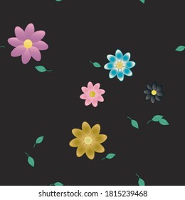 Floral abstract background texture. Seamless flowers pattern.