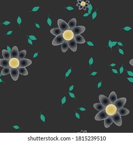 Floral abstract background texture. Seamless flowers pattern.