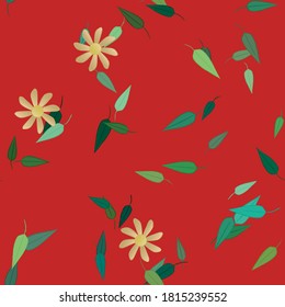 Floral abstract background texture. Seamless flowers pattern.