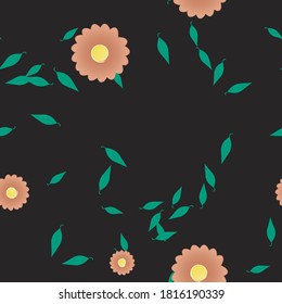 Floral abstract background texture. Seamless flowers pattern.