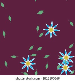 Floral abstract background texture. Seamless flowers pattern.