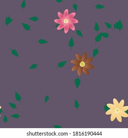 Floral abstract background texture. Seamless flowers pattern.