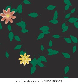 Floral abstract background texture. Seamless flowers pattern.