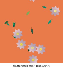 Floral abstract background texture. Seamless flowers pattern.