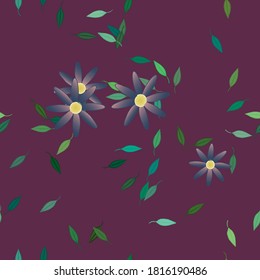 Floral abstract background texture. Seamless flowers pattern.