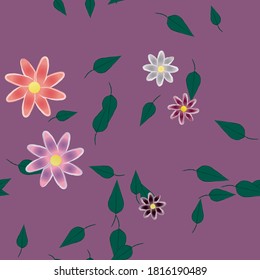 Floral abstract background texture. Seamless flowers pattern.