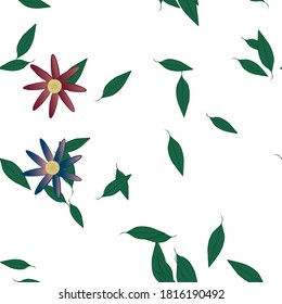 Floral abstract background texture. Seamless flowers pattern.