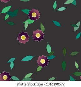 Floral abstract background texture. Seamless flowers pattern.