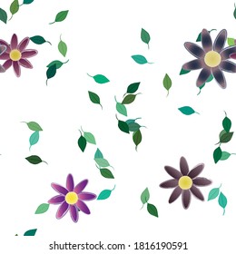 Floral abstract background texture. Seamless flowers pattern.