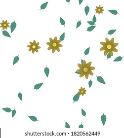Floral abstract background texture. Seamless flowers pattern.