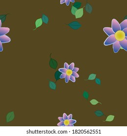 Floral abstract background texture. Seamless flowers pattern.