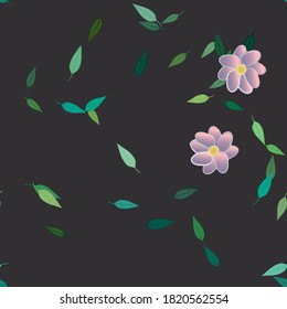 Floral abstract background texture. Seamless flowers pattern.