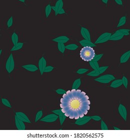Floral abstract background texture. Seamless flowers pattern.