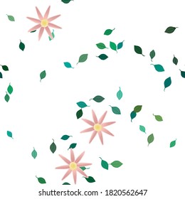 Floral abstract background texture. Seamless flowers pattern.