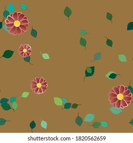 Floral abstract background texture. Seamless flowers pattern.