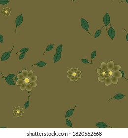 Floral abstract background texture. Seamless flowers pattern.