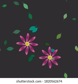Floral abstract background texture. Seamless flowers pattern.