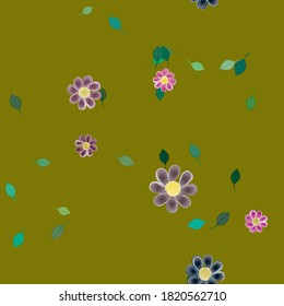 Floral abstract background texture. Seamless flowers pattern.