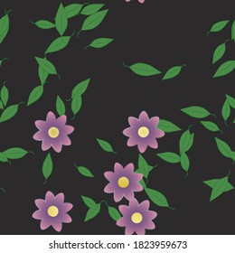 Floral abstract background texture. Seamless flowers pattern.