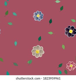 Floral abstract background texture. Seamless flowers pattern.